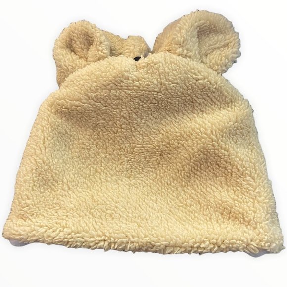NWT Nordstrom + Tucker Tate Baby Bear Hat and Mittens Set Beige Semolina Furry - Picture 6 of 12